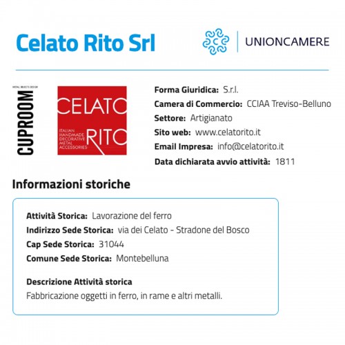 Siamo stati inseriti nel Registro delle Imprese storiche Italiane