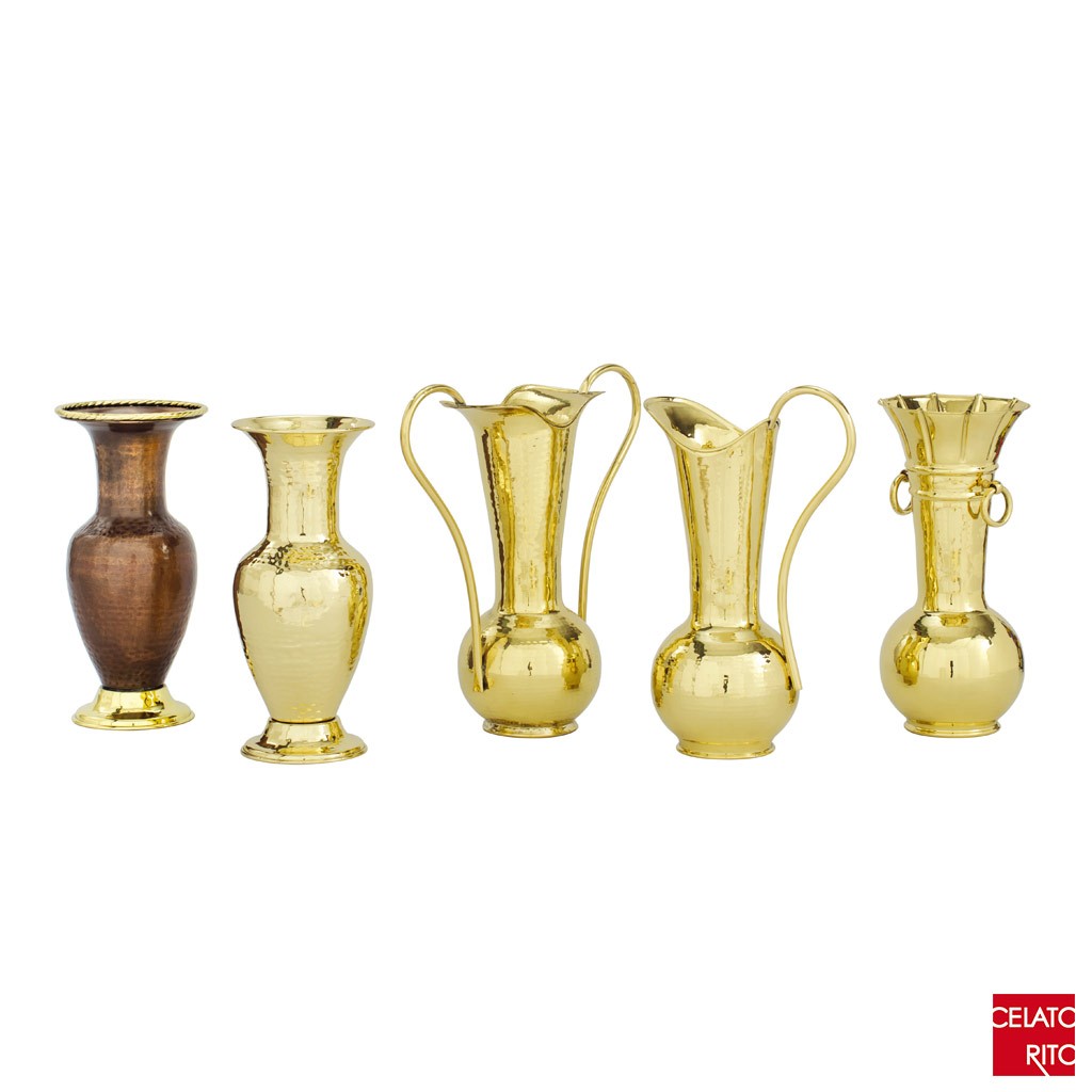 Brass flowerpots ACQUA