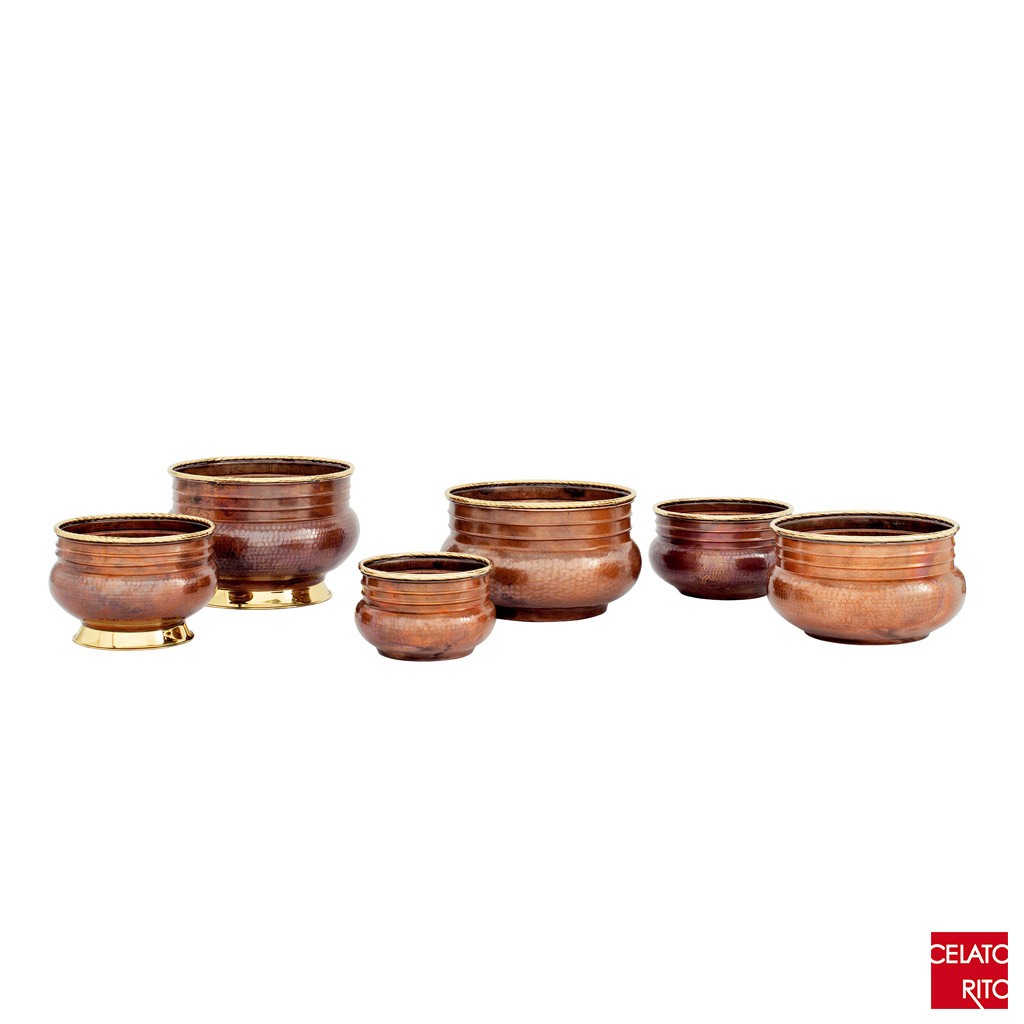 Copper pots ONDULATI