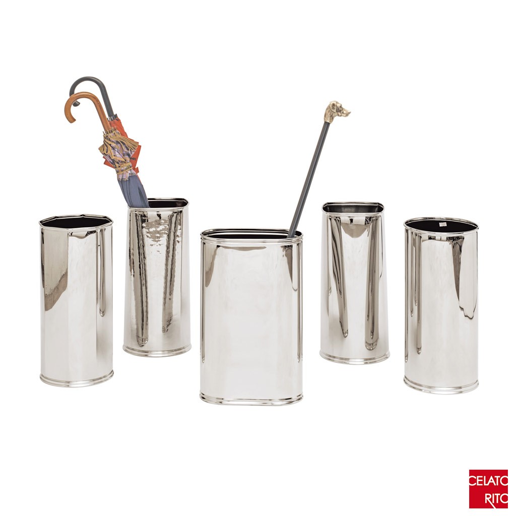 Polished steel umbrella stands TORINO