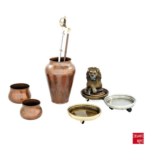 Metal vases trolleys