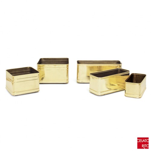 Brass planters QUADRATO/RETTANGOLARE