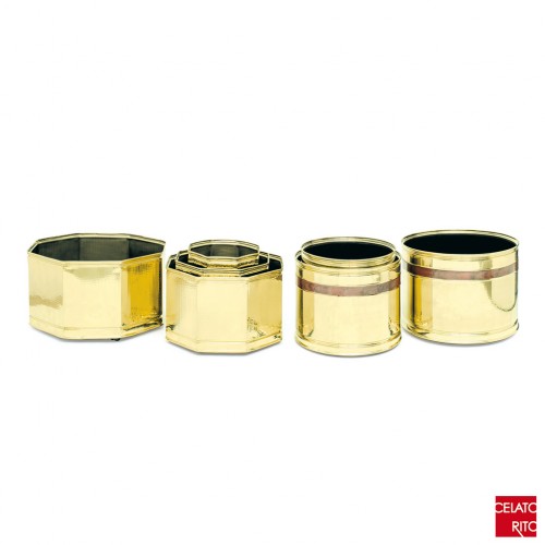 Brass planters TRIESTE collection